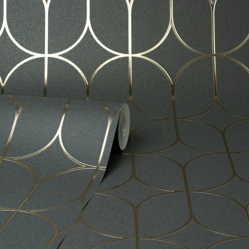 Platinum Rosco Trellis Wallpaper, Grey