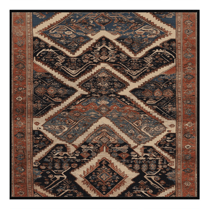 Tapis brun lavable à la machine, Carré 5 pi