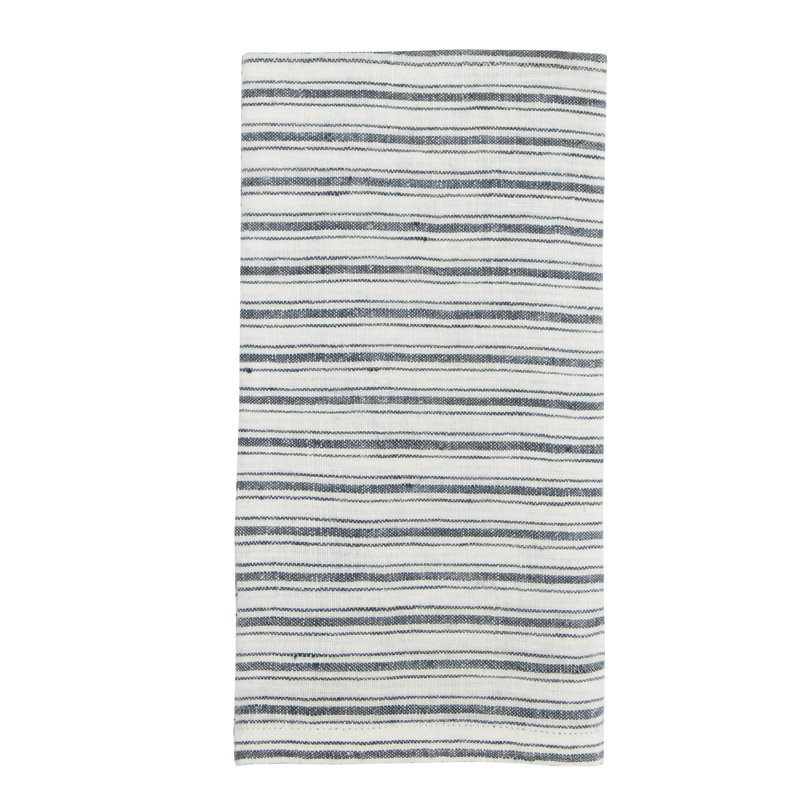 Boat Stripe Stripe Tea Towel Kitchen Towel, White/Blue
