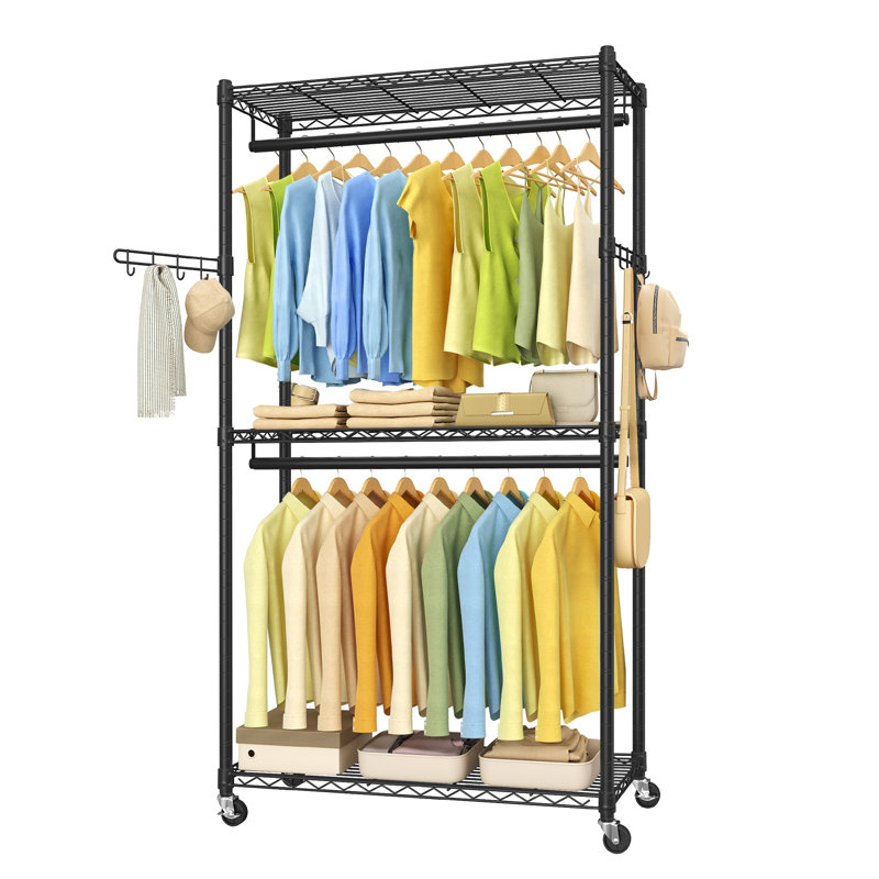 35.4-inch Wide Clothing Rack On Wheels