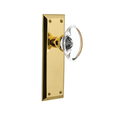 Plaque avec porte ovale en cristal transparent Nostalgic Warehouse New York
