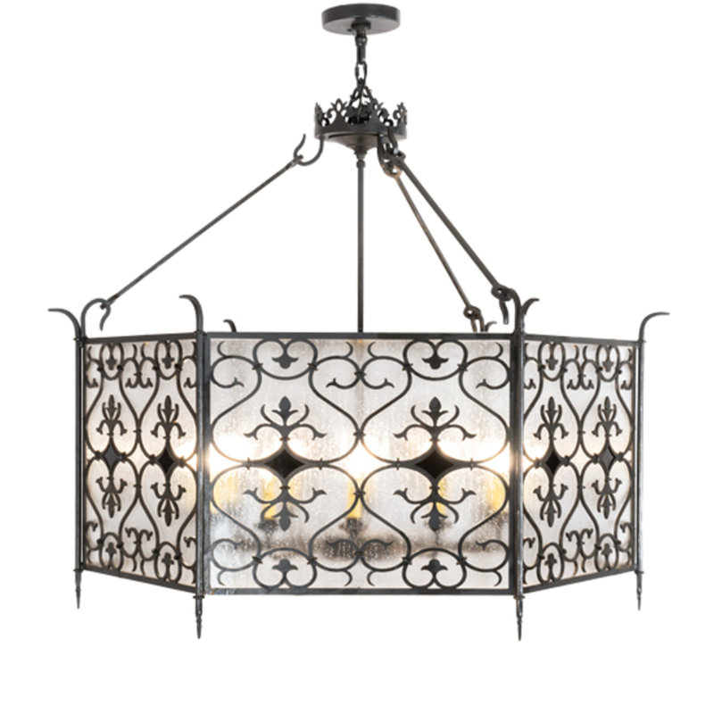 Lustre tambour 12 lumières Saskatia