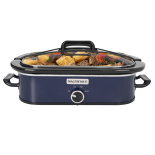 Triple Slow Cooker, 3 X 1.5QT Mini Individual Pots with Adjustable Temp,  Dishwasher Safe, Portable Buffet Server and Warmer, Safe Ceramic Pots &  Glass