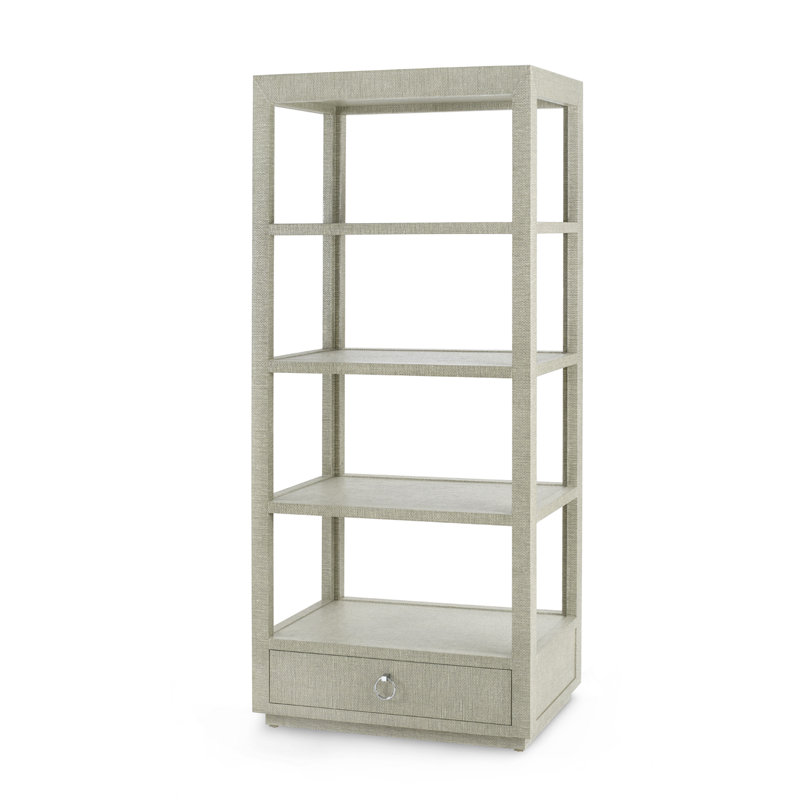 Camilla Bookcase, Moss Gray Tweed