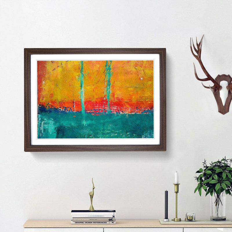Abstract Vol.340 by S.Johnson - Framed Print, Walnut Framed, 33cm H x 45cm W x 2cm D