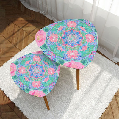 Ensemble de 2 tables basses gigognes Triangle