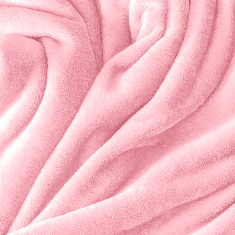 Couverture polaire Bare Home, Rose clair, Jeté TG