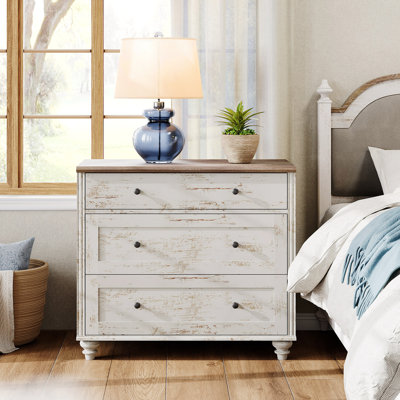 Scarlett Mid-Century Modern 3-Drawer Nightstand