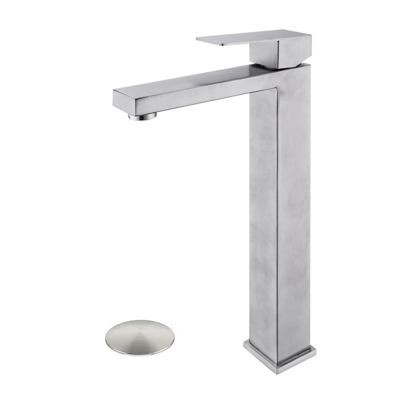 Robinet de lavabo de salle de bain à poignée simple avec bonde escamotable (sans trop-plein) | Idée de cadeau