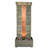 Rippled Slate Copper/Natural Outdoor Water Fountain with Light