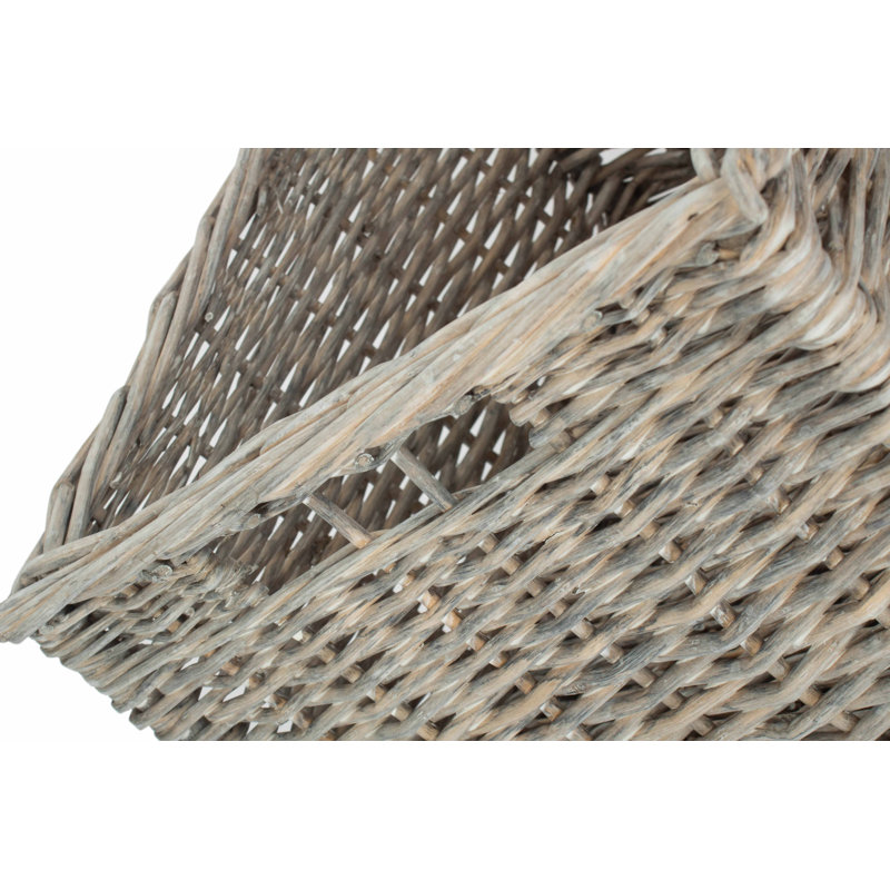Wicker Storage Basket, 21.5cm H x 43cm W x 30cm D