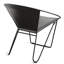 Fauteuil d'appoint en cuir Arcline - noir