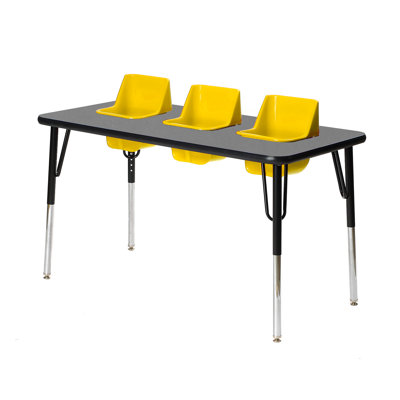 Kid's 3 Seat Adjustable Height Activity/Feeding Table