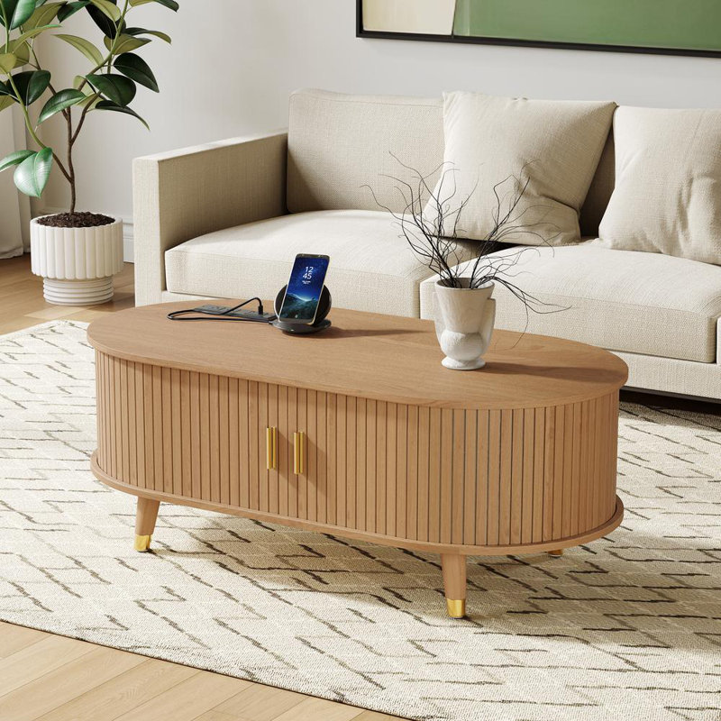 Oval Fluted Coffee Table