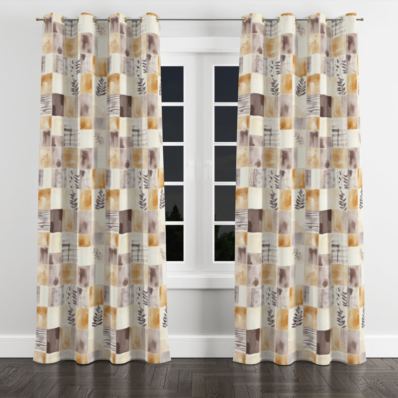 Rideaux obscurcissant Patchwork Room, L 52 po x L 120 po, Œillets dorés