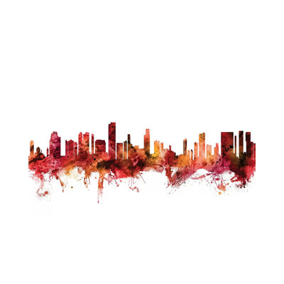 Honolulu, Hawaii Skyline by Michael Tompsett - 1 Piece Wrapped Canvas Wall Art