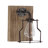 Metal Battery Operated Geometric Room Accent Lamp with Included Fixed LED Light