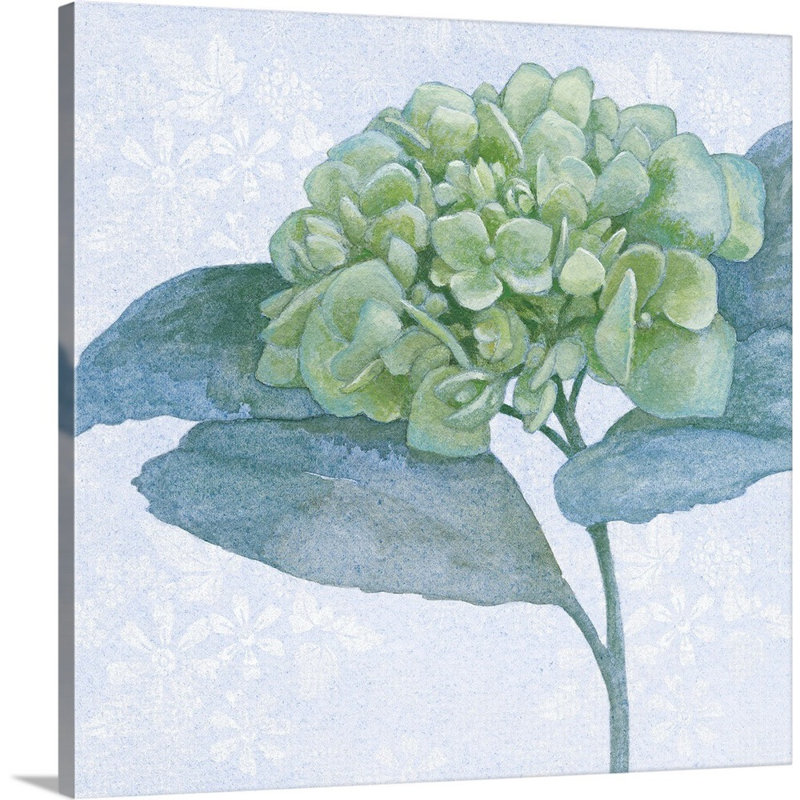 " Blue Hydrangea II " by Beth Grove Painting Print, Wrapped Canvas, 36" H x 36" W x 1.25" D