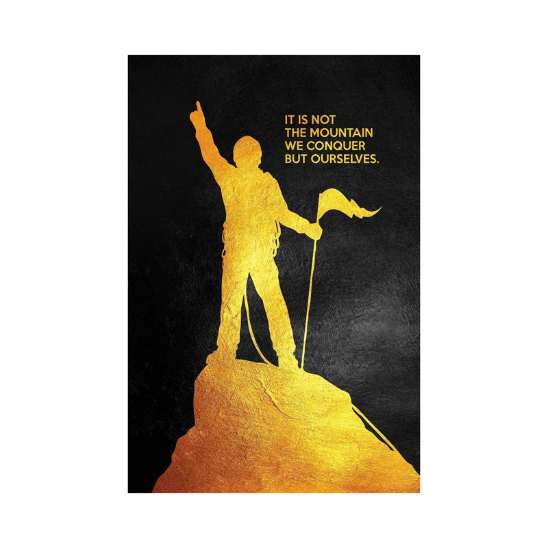 Conquer Yourself by Adrian Baldovino - Wrapped Canvas Print, 66.04 cm H x 45.72 cm W x 3.175 cm D