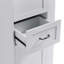 Grande armoire de rangement moderne, armoire avec compartiment inclinable et tablettes réglables pour l'organisation de la salle de bain et de la maison-1025355963