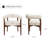 Upholstered Dining Chair Barrel Armchair With Wood Frame Side Chair-118606641