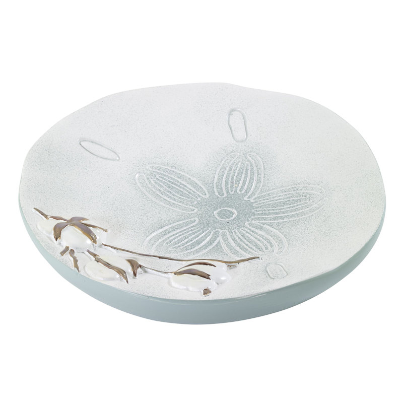 Light Blue Resin Farmhouse Shell Soap Dish