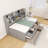Wooden Daybed With Bookshelves, Storage Drawers And Trundle-1937693657-1937693659