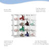 Rebrilliant Cube Organizer- 16 Cube Shelves with Interlocking ...