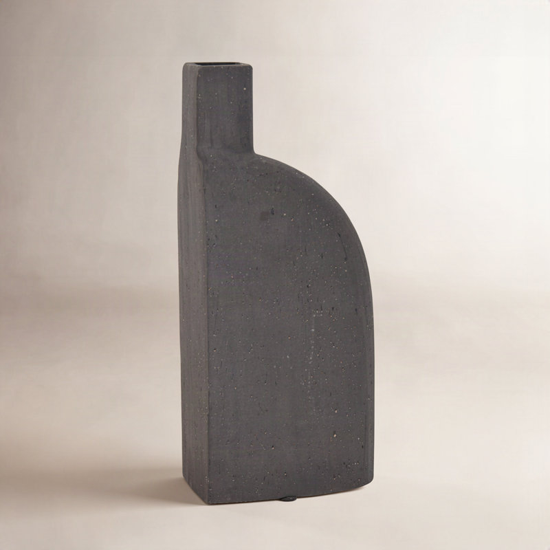 Vase de table en céramique 8,75 "Karis, Noir