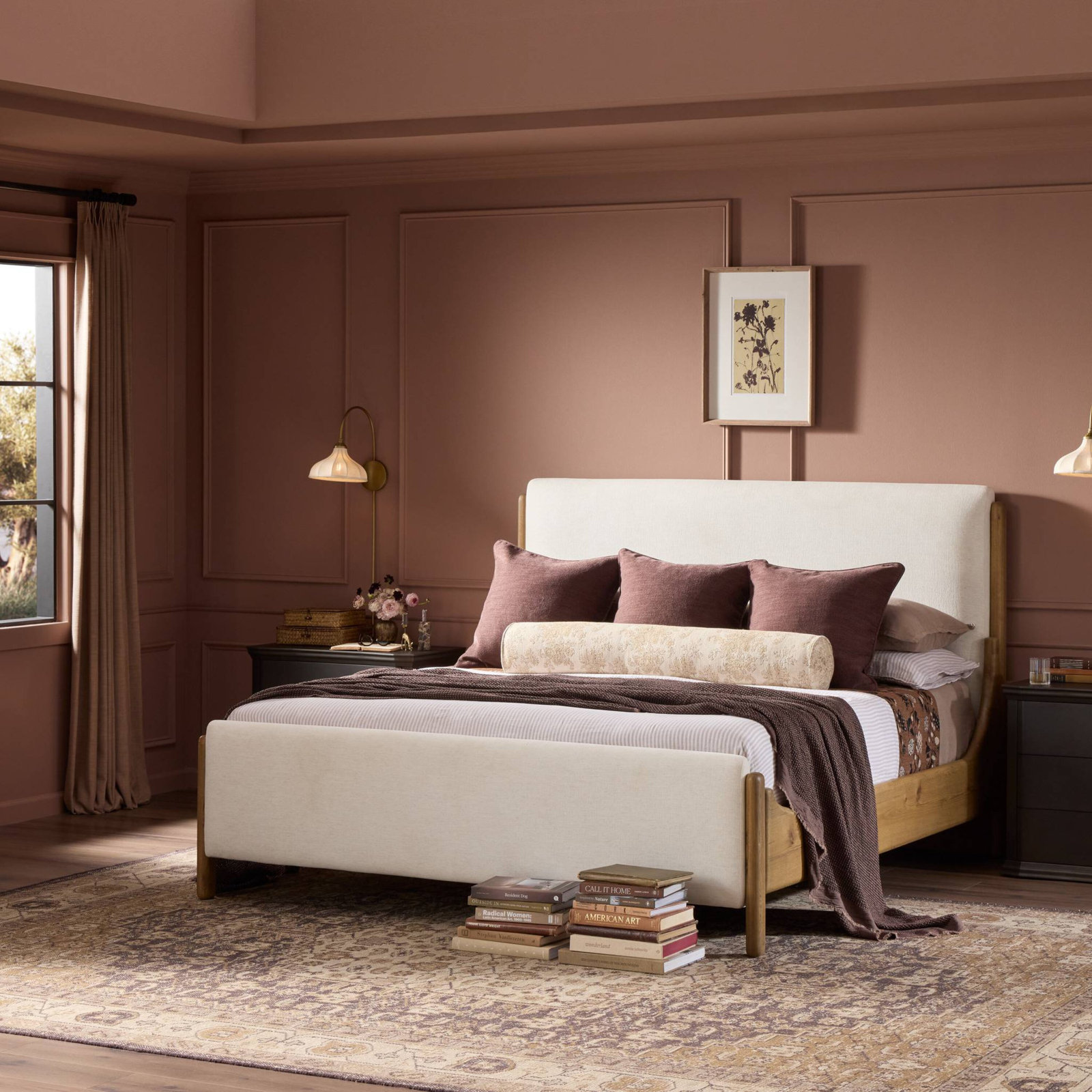 Oak Panel Bed, King