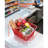 Shopping Baskets, 22L Stackable Metal Grocery Baskets with Handles, Dense Mesh Structure, Holds up to 44 lbs, Portable for Grocery, Retail, Stores, Supermarket, Bookstore, Home Use, Red