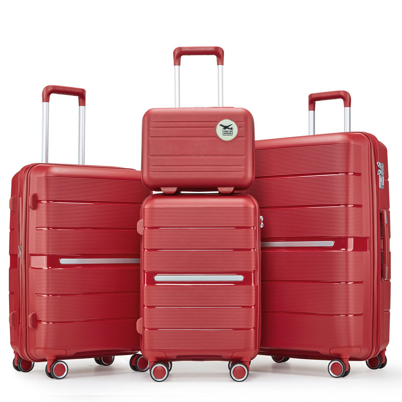 Luggage Sets 4 Piece PP Lightweight & Durable Expandable Suitcase