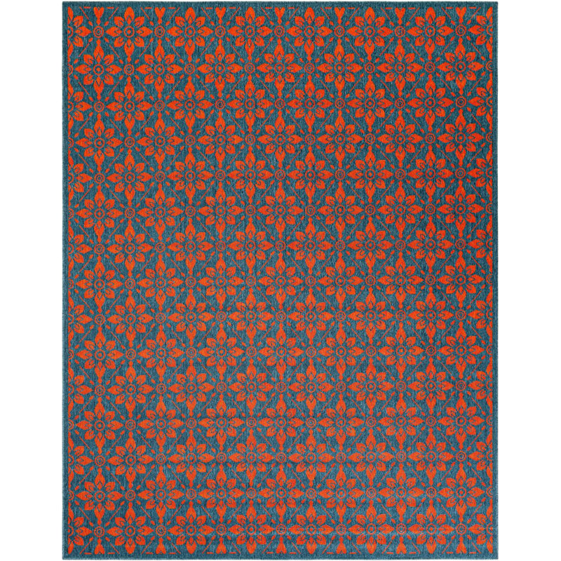 Tapis d'extérieur noir et bleu Aucun, Rectangle 7 pi 10 po x 10 pi