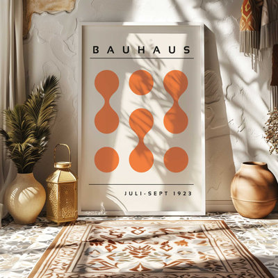Orange Bauhaus, impression encadrée