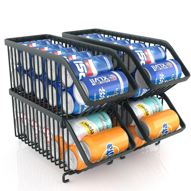 4-Pack Stackable Can Storage Rack, Can Rack