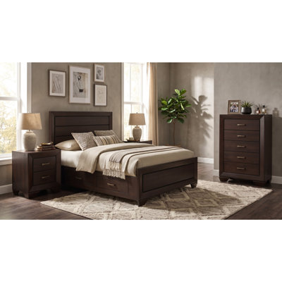 Keaton Dark Cocoa Queen 4-Piece Bedroom Set