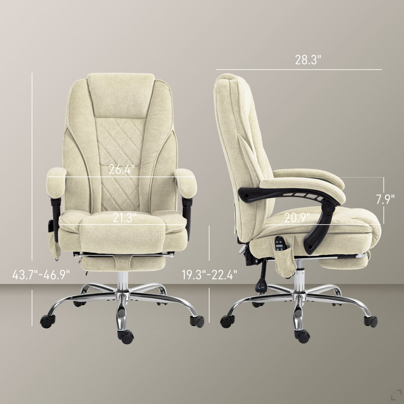 Fauteuil de bureau avec repose-pieds Vinsetto Massage
