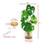 Faux feuillage en verre sur pied 17,5 po