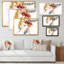 Portrait de femme beige floral I - œuvre d'art sur toile Glam-1695032029-1695032017