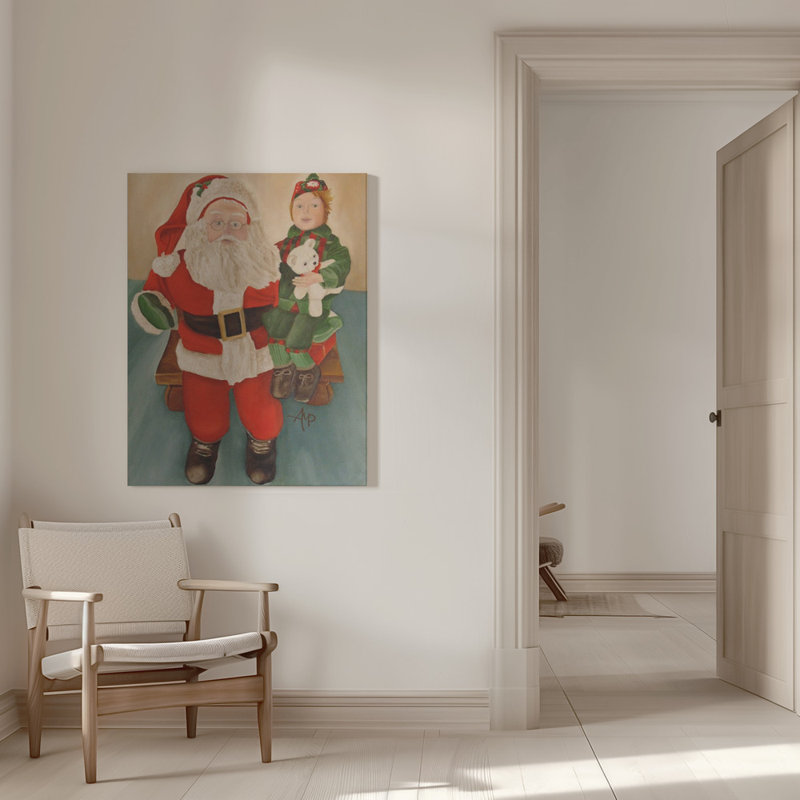 "Ask Santa", art mural sur toile tendue, H 16 po x l 12 po