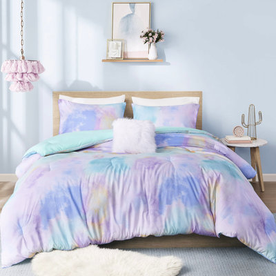Édredon double / grand teint, teinte, coussin décoratif inclus avec teinture, lit, doux au toucher
