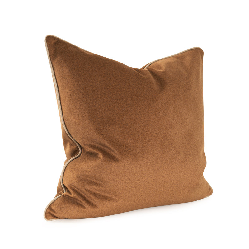 Oreiller en duvet Qiviut 24 x 24, Brun, Mélange de duvet, Carré 24 po