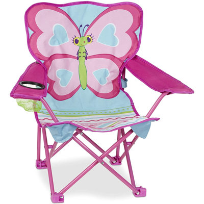 Chaise d'extérieur pour enfant avec porte-gobelet Sunny Patch Cutie Pie Butterfly