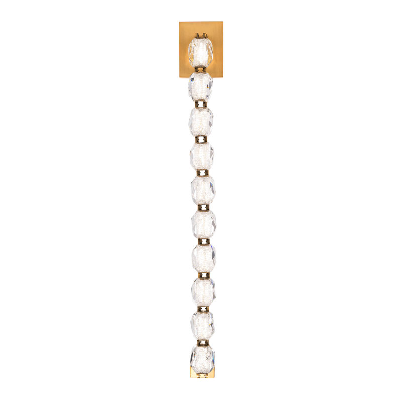 Seduction LED Armed Sconce, Aged Brass, 38.5" H x 4.75" W x 3.75" D