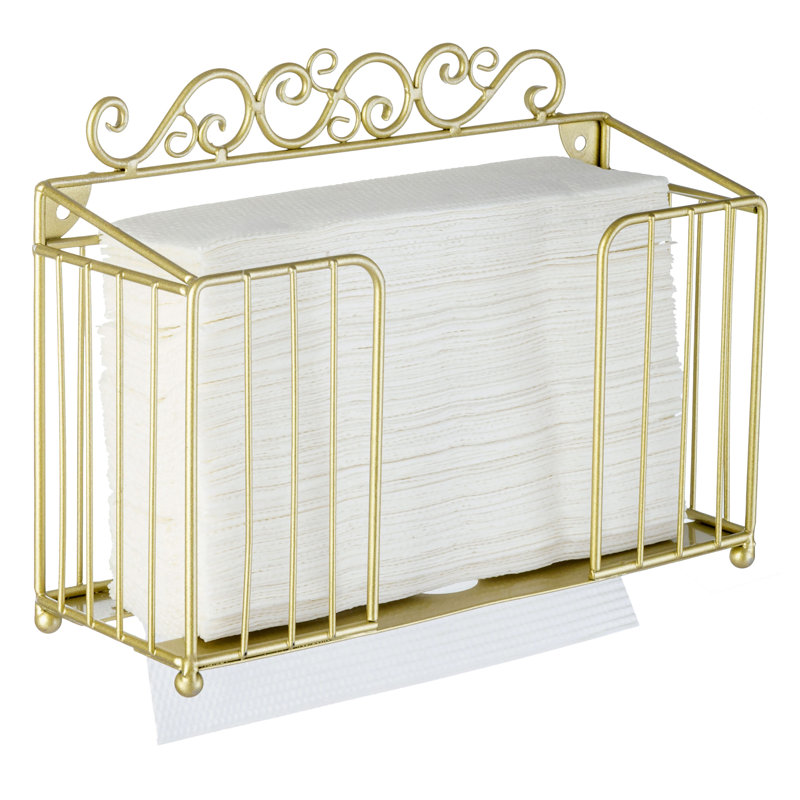Iron Paper Towel Holder, Brass