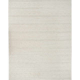 Darchelle Geometric Handmade Wool Area Rug in White