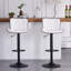Swivel Upholstered Adjustable Height Counter Stool with Metal Frame-1509911647
