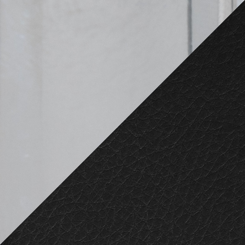 Fauteuil rembourré, Noir, Chrome