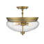 Plafonnier semi-encastré 3 lumières 15 po Reichert-100928440-100928441
