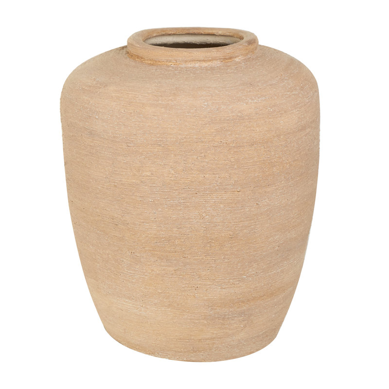 Felicie Ceramic Textured Novelty Table Vase, 15.75" H x 13.05" W x 12.95" D